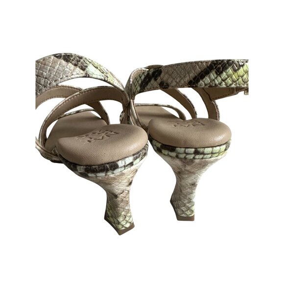 NATURALIZER Snake Print Multicolor Leather Sandals Heels Size 5 - Picture 5 of 8